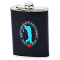 8 Oz. Stainless Steel Flask with Black Wrap
